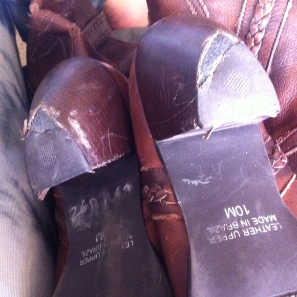 COPY - Brown leather cowboy boots! Reduced! - Picture 3 of 4